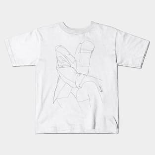 Line Art Women Kids T-Shirt